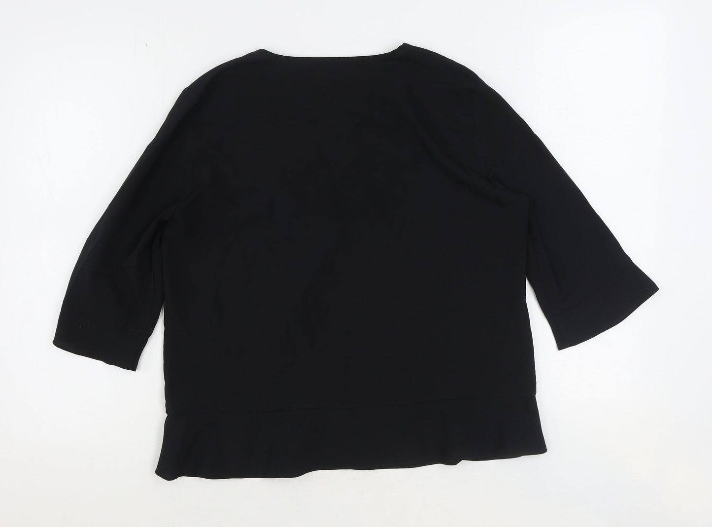 Womens UK Size M French Connection Black Basic Blouse