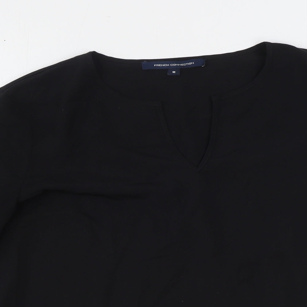 Womens UK Size M French Connection Black Basic Blouse