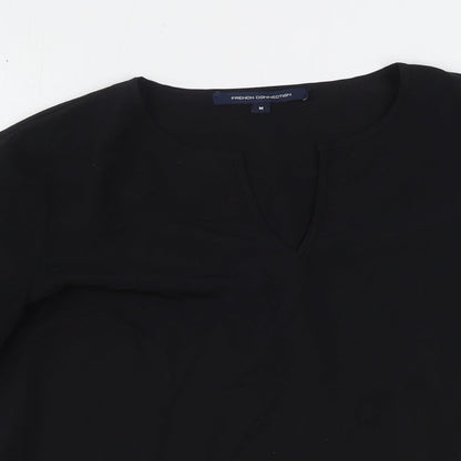 Womens UK Size M French Connection Black Basic Blouse