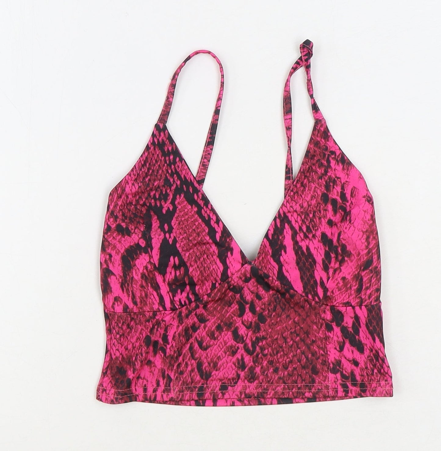 Womens UK Size 6 Missguided Pink Cropped Tank