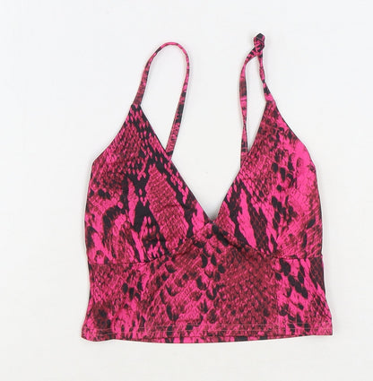 Womens UK Size 6 Missguided Pink Cropped Tank