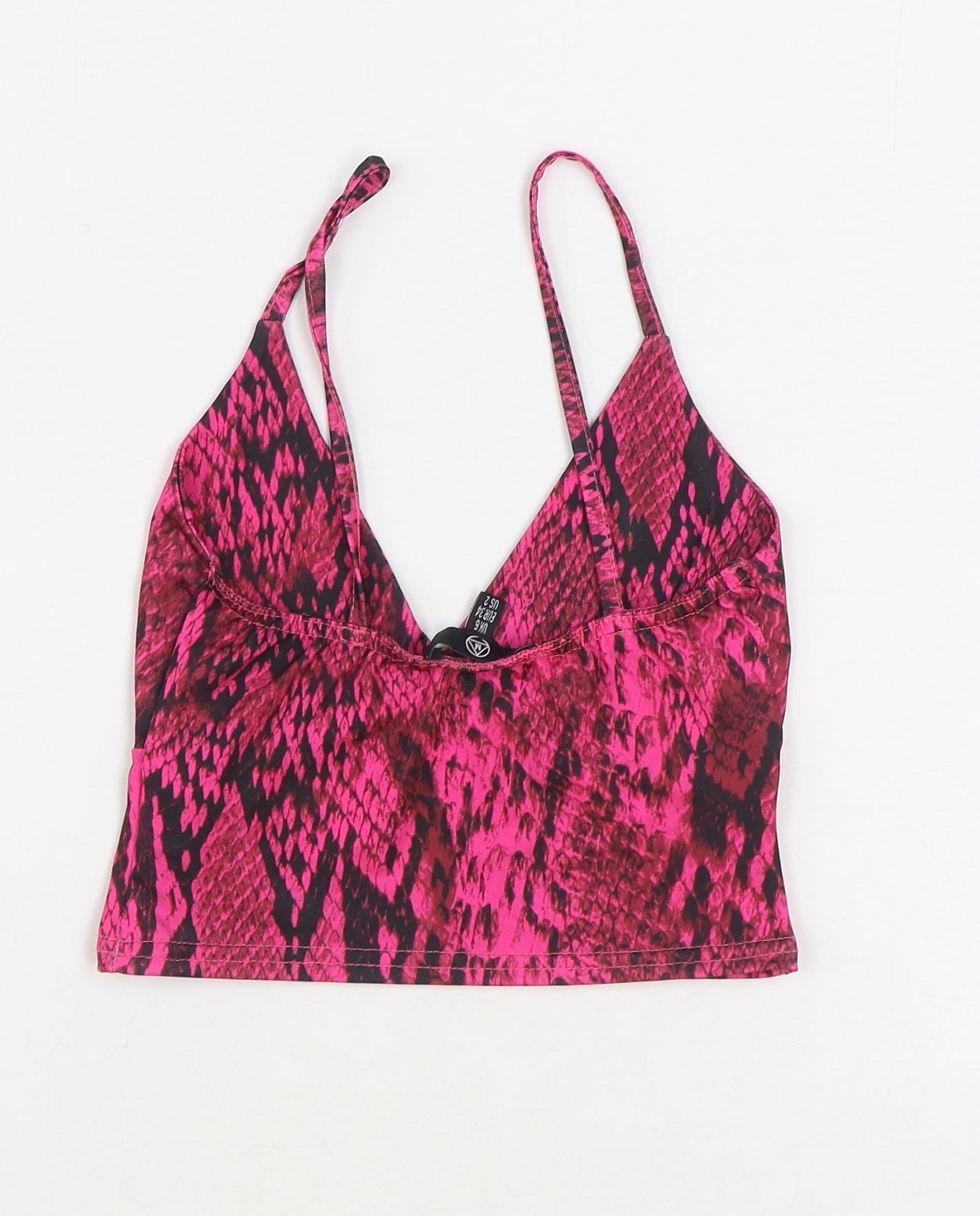 Womens UK Size 6 Missguided Pink Cropped Tank