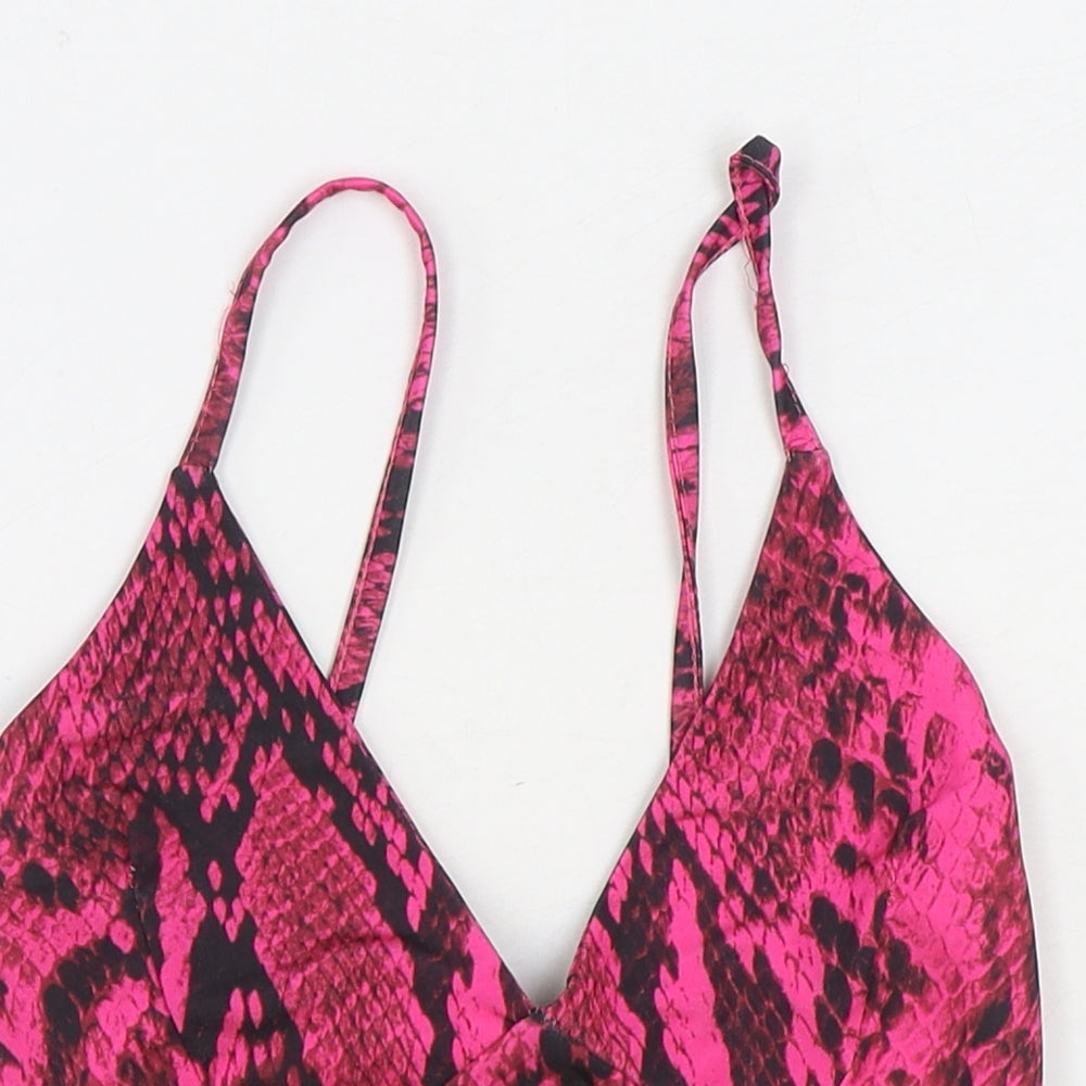 Womens UK Size 6 Missguided Pink Cropped Tank