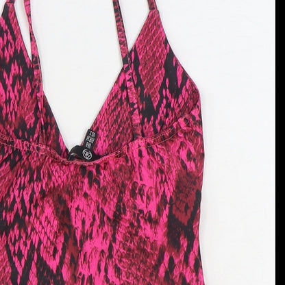 Womens UK Size 6 Missguided Pink Cropped Tank