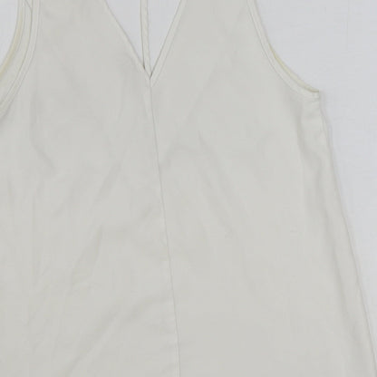Womens UK Size 8 River Island White Basic Tank