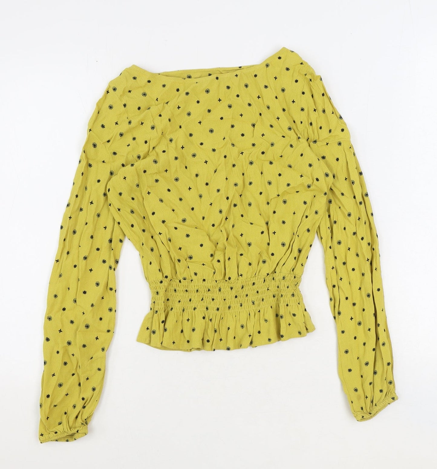 Womens UK Size 8 Marks and Spencer Yellow Basic Blouse