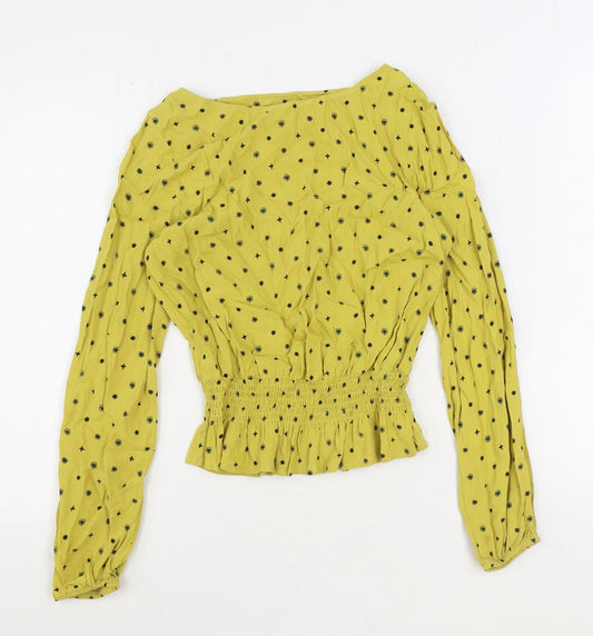 Womens UK Size 8 Marks and Spencer Yellow Basic Blouse