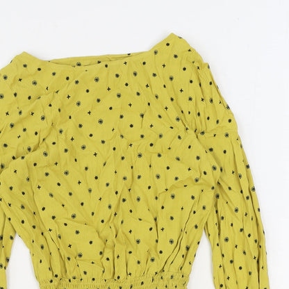 Womens UK Size 8 Marks and Spencer Yellow Basic Blouse