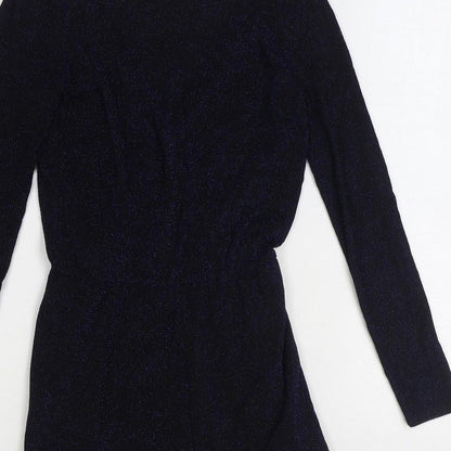 Oh My Love Womens Black Nylon Playsuit One-Piece Size S Pullover