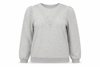 Papaya Womens Grey Cotton Pullover Sweatshirt Size 12 Pullover