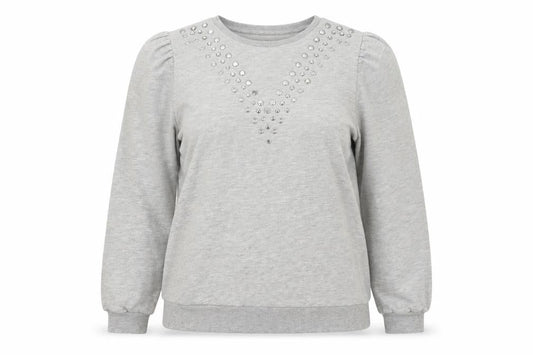 Papaya Womens Grey Cotton Pullover Sweatshirt Size 12 Pullover