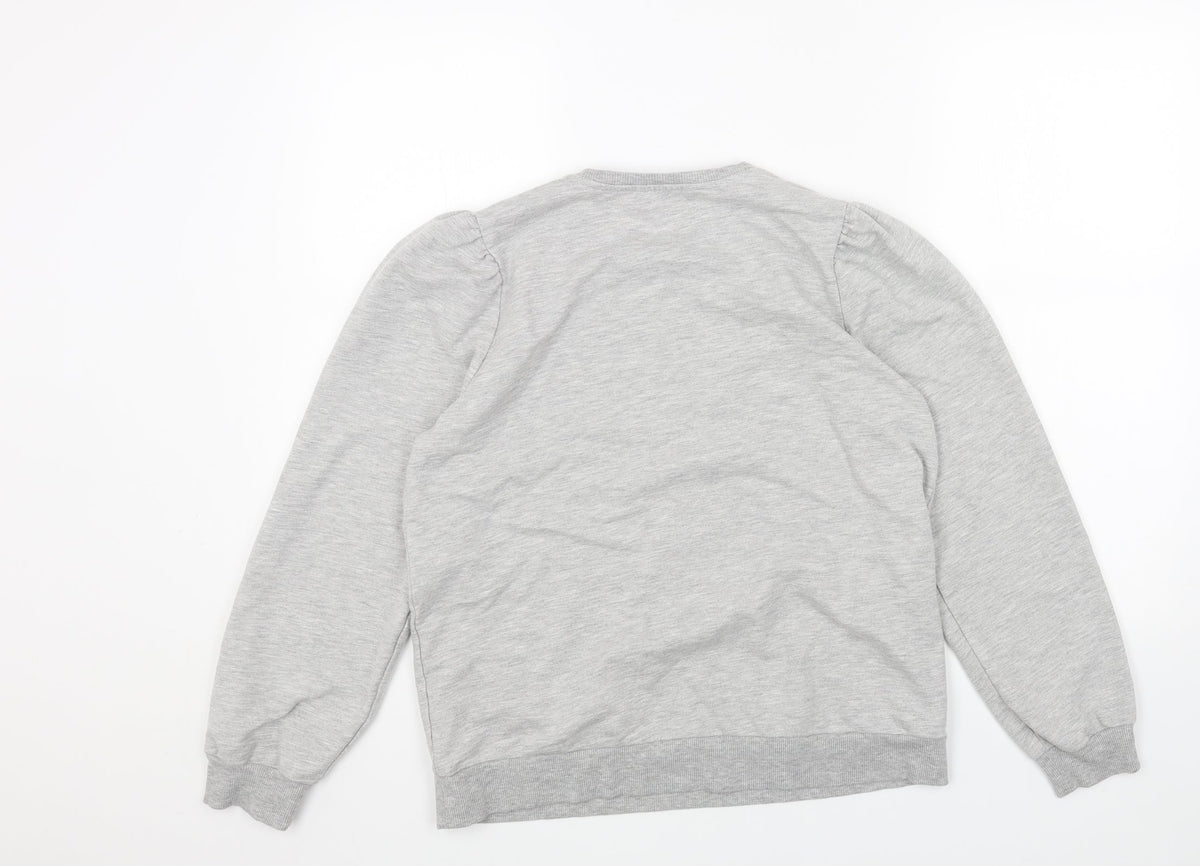 Papaya Womens Grey Cotton Pullover Sweatshirt Size 12 Pullover