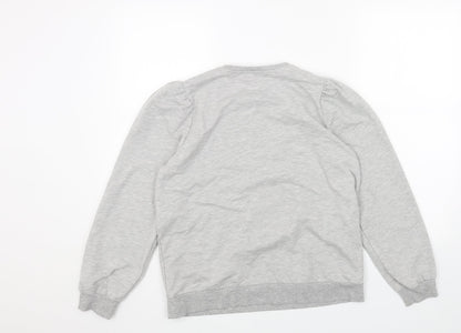 Papaya Womens Grey Cotton Pullover Sweatshirt Size 12 Pullover