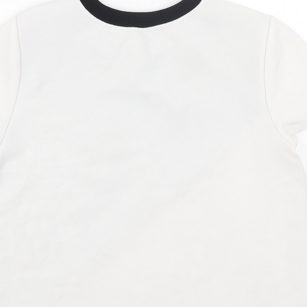 Womens UK Size M SheIn White Basic T-Shirt