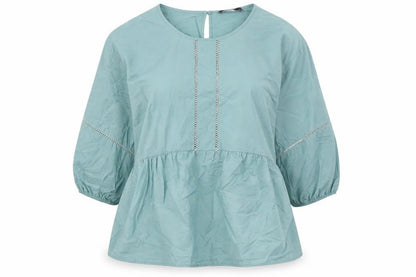 Womens UK Size 16 Marks and Spencer Blue Basic Blouse