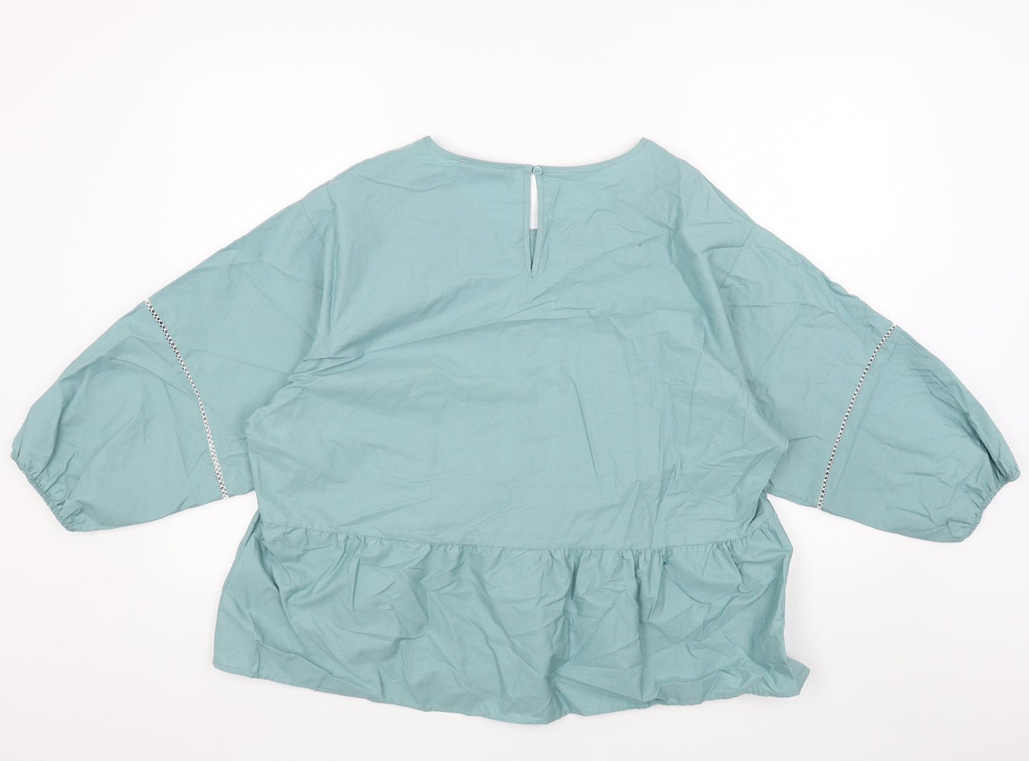 Womens UK Size 16 Marks and Spencer Blue Basic Blouse
