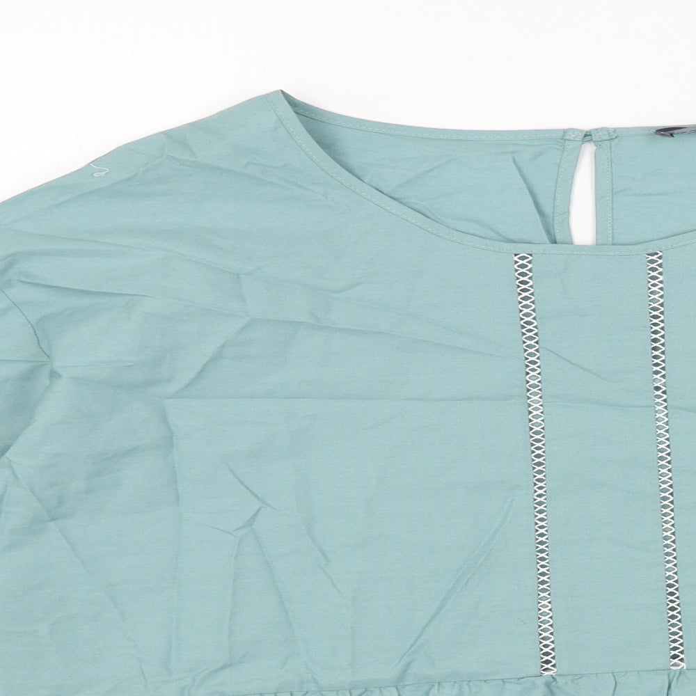 Womens UK Size 16 Marks and Spencer Blue Basic Blouse