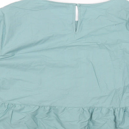 Womens UK Size 16 Marks and Spencer Blue Basic Blouse