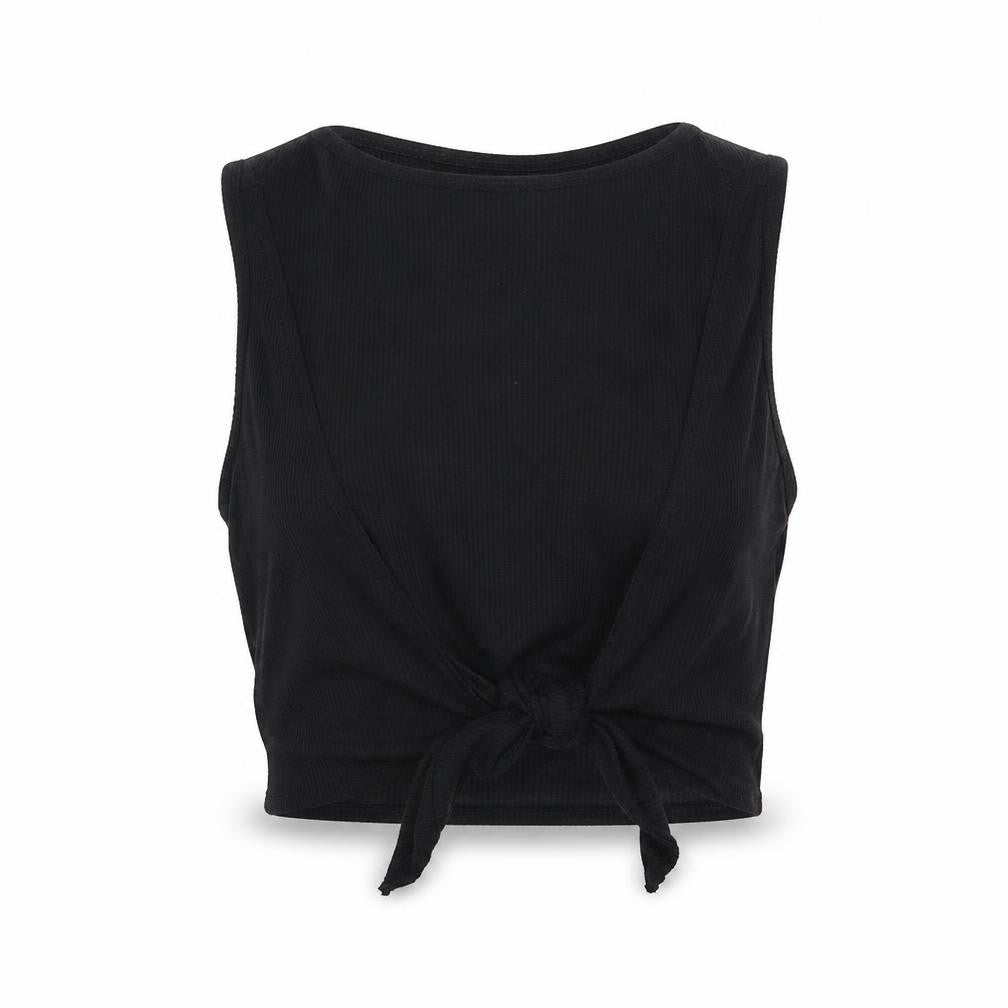 Womens UK Size S Urban Outfitters Black Cropped Tank