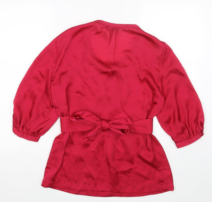 Womens UK Size M Zara Pink Tunic Blouse