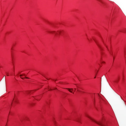 Womens UK Size M Zara Pink Tunic Blouse