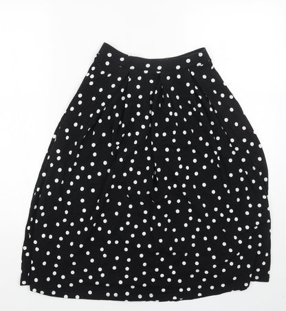 ASOS Womens Black Polka Dot Cotton Tulip Skirt Size 8