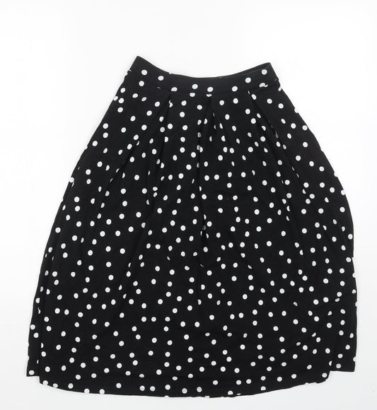 ASOS Womens Black Polka Dot Cotton Tulip Skirt Size 8