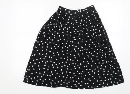 ASOS Womens Black Polka Dot Cotton Tulip Skirt Size 8