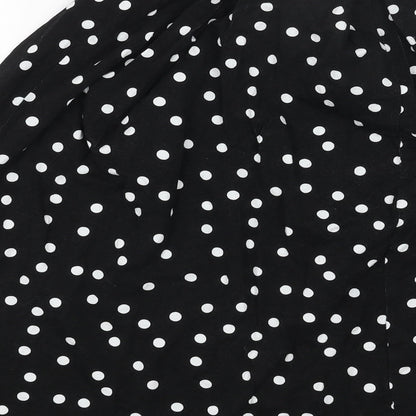 ASOS Womens Black Polka Dot Cotton Tulip Skirt Size 8