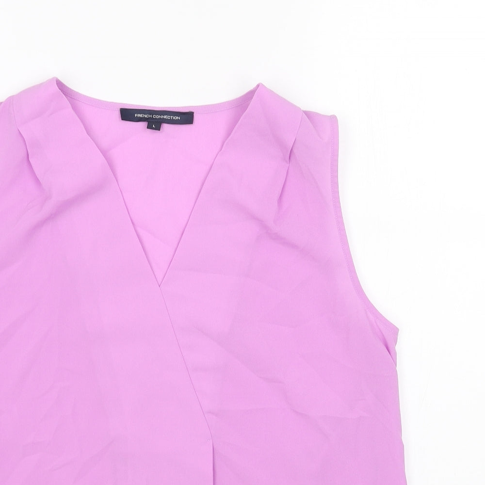Womens UK Size L French Connection Purple Basic Blouse
