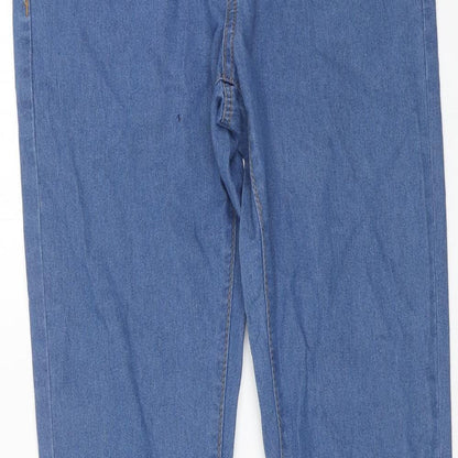 Denim & Co. Womens Blue Cotton Skinny Jeans Size 12 L34 in Regular Button