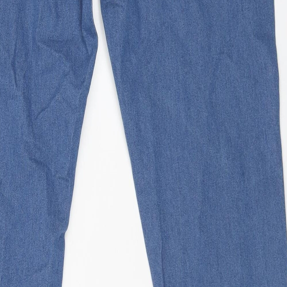 Denim & Co. Womens Blue Cotton Skinny Jeans Size 12 L34 in Regular Button