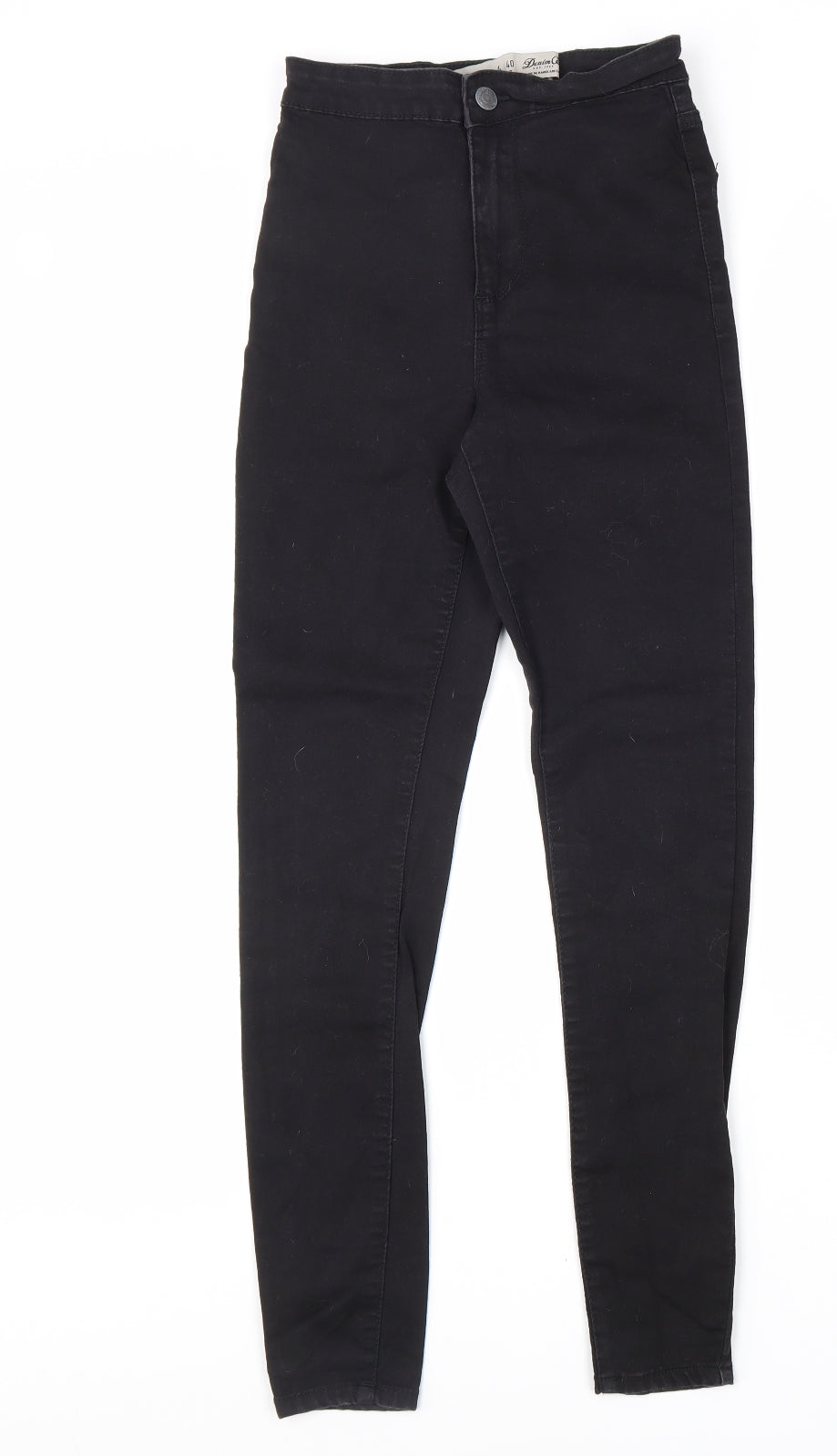 Denim & Co. Womens Black Cotton Skinny Jeans Size 8 L27 in Regular Zip