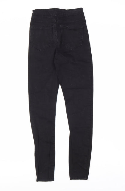 Denim & Co. Womens Black Cotton Skinny Jeans Size 8 L27 in Regular Zip