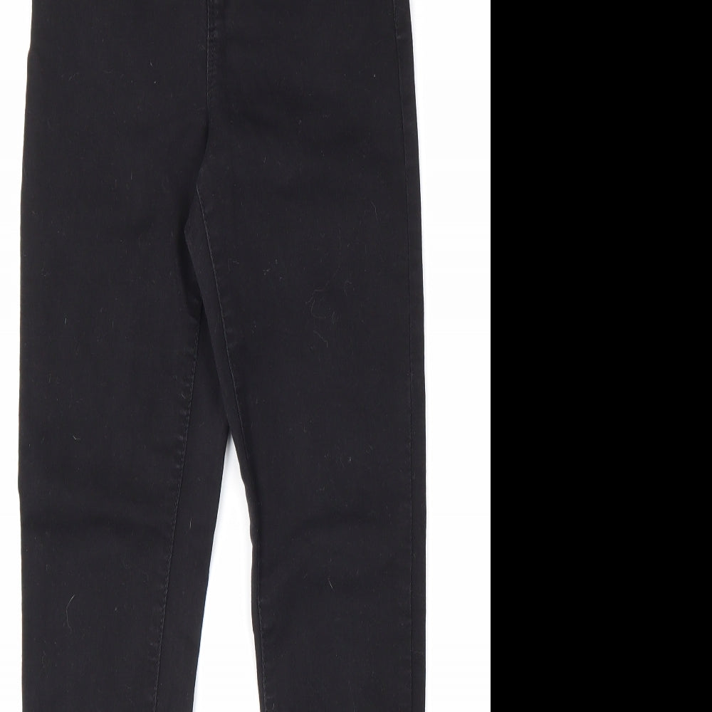 Denim & Co. Womens Black Cotton Skinny Jeans Size 8 L27 in Regular Zip