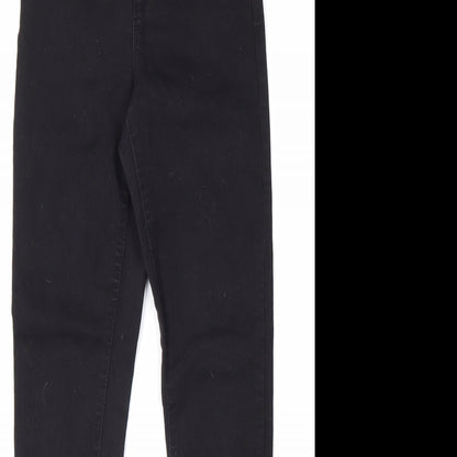 Denim & Co. Womens Black Cotton Skinny Jeans Size 8 L27 in Regular Zip