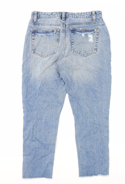 Denim & Co. Womens Blue Cotton Skinny Jeans Size 8 L26 in Regular Zip