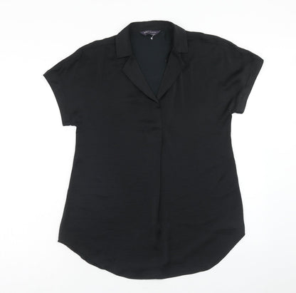 Womens UK Size 6 Marks and Spencer Black Tunic Blouse