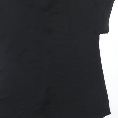Womens UK Size 6 Marks and Spencer Black Tunic Blouse