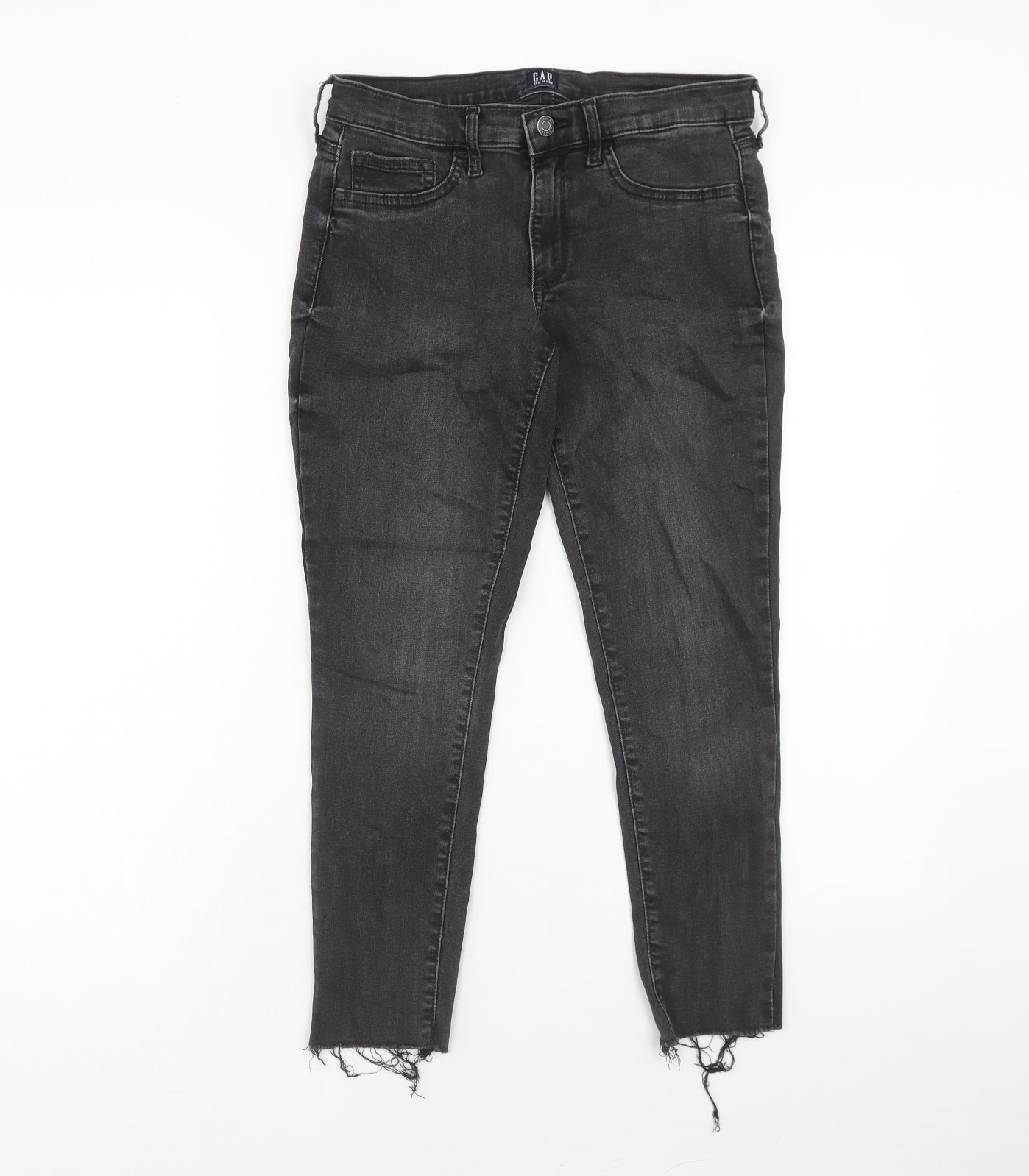 Womens UK Size 28 Gap Regular Fit Skinny Black Jeans