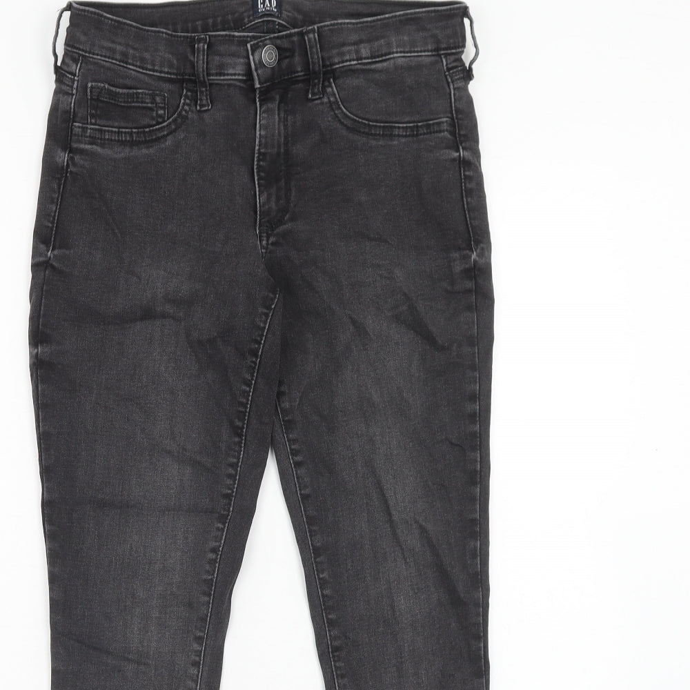 Womens UK Size 28 Gap Regular Fit Skinny Black Jeans