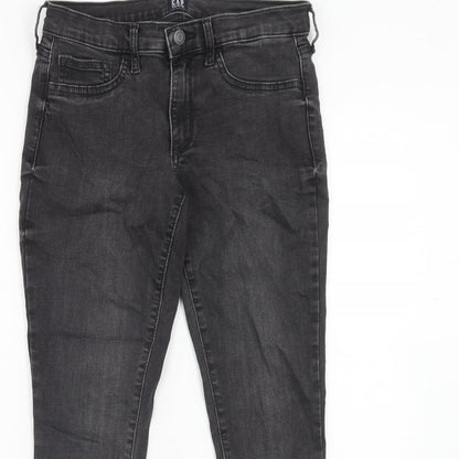 Womens UK Size 28 Gap Regular Fit Skinny Black Jeans