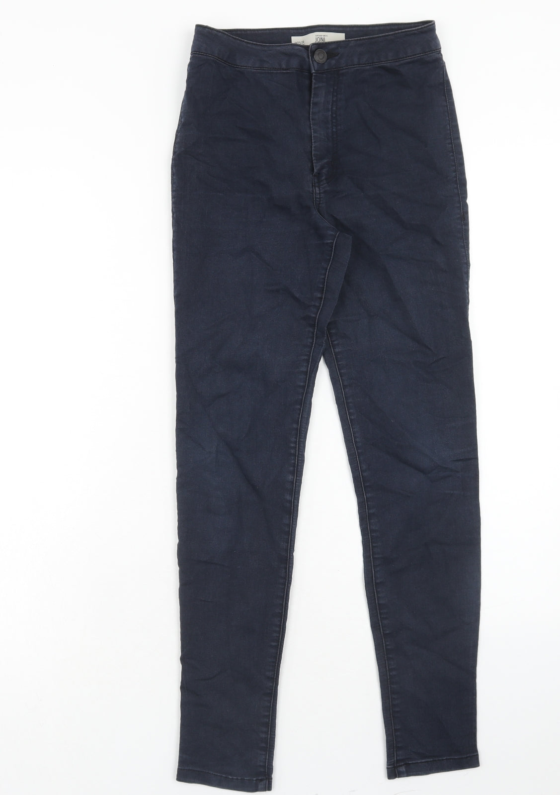 Topshop Womens Blue Cotton Skinny Jeans Size 25 in L30 in Regular Zip