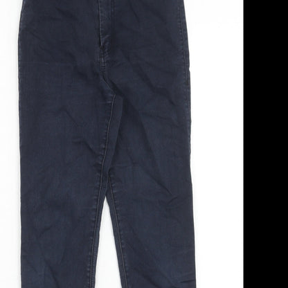 Topshop Womens Blue Cotton Skinny Jeans Size 25 in L30 in Regular Zip