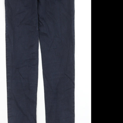 Topshop Womens Blue Cotton Skinny Jeans Size 25 in L30 in Regular Zip