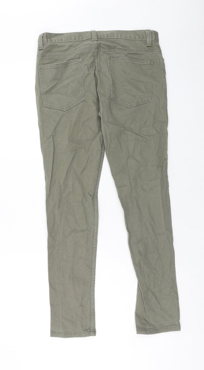 Denim & Co. Mens Green Cotton Skinny Jeans Size 30 in L30 in Regular Zip