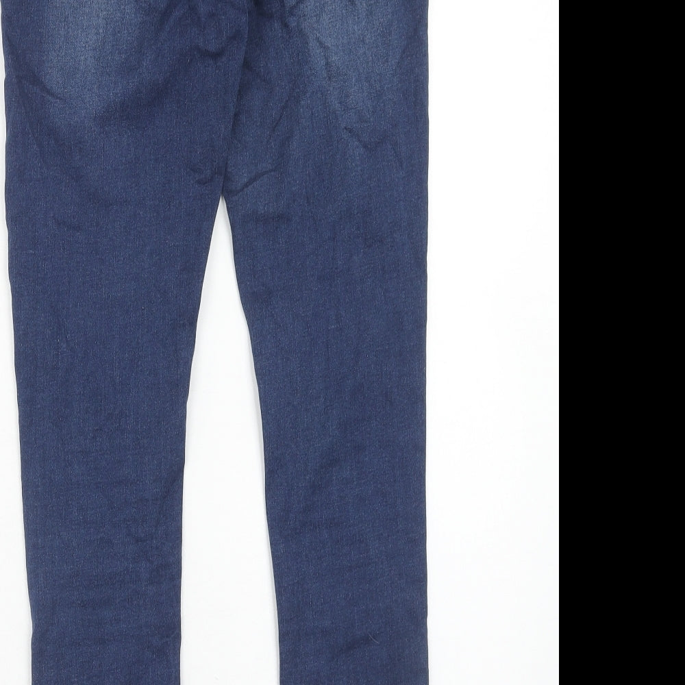 Noisy may Womens Blue Cotton Skinny Jeans Size 26 in L30 in Regular Zip
