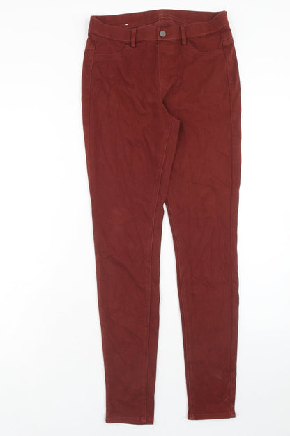 Uniqlo Womens Brown Cotton Skinny Jeans Size 28 in Regular Button