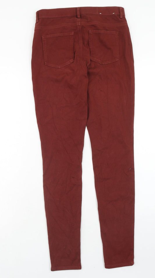 Uniqlo Womens Brown Cotton Skinny Jeans Size 28 in Regular Button