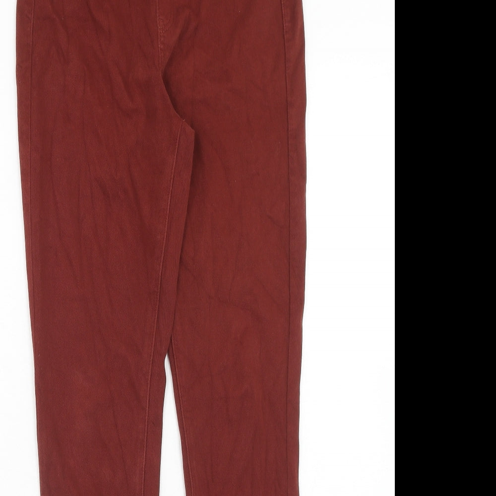 Uniqlo Womens Brown Cotton Skinny Jeans Size 28 in Regular Button